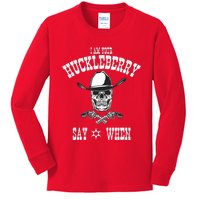 I Am Your Huckleberry | Say When Doc Holiday Fan Kids Long Sleeve Shirt