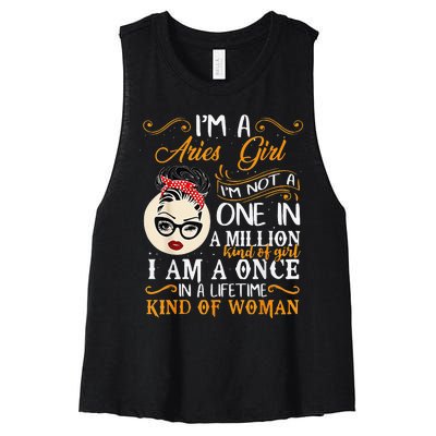 I'm Aries Zodiac sign April March Birthday Gift Women's Racerback Cropped Tank