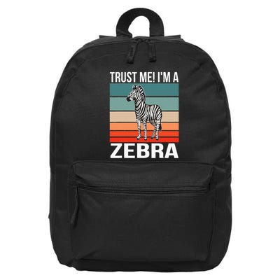 I'm a Zebra Halloween Safari Zoo Zebra 16 in Basic Backpack