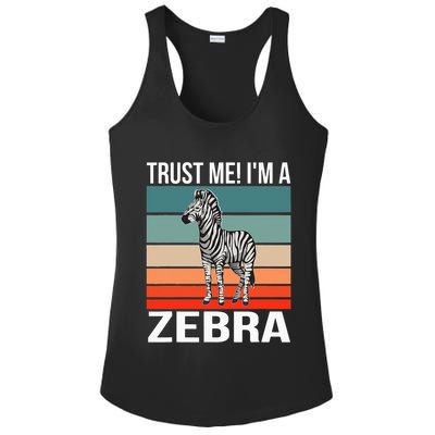 I'm a Zebra Halloween Safari Zoo Zebra Ladies PosiCharge Competitor Racerback Tank