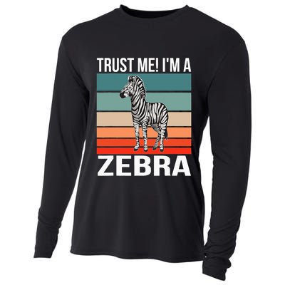 I'm a Zebra Halloween Safari Zoo Zebra Cooling Performance Long Sleeve Crew