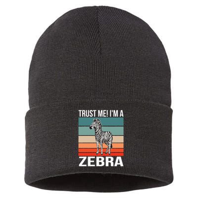 I'm a Zebra Halloween Safari Zoo Zebra Sustainable Knit Beanie