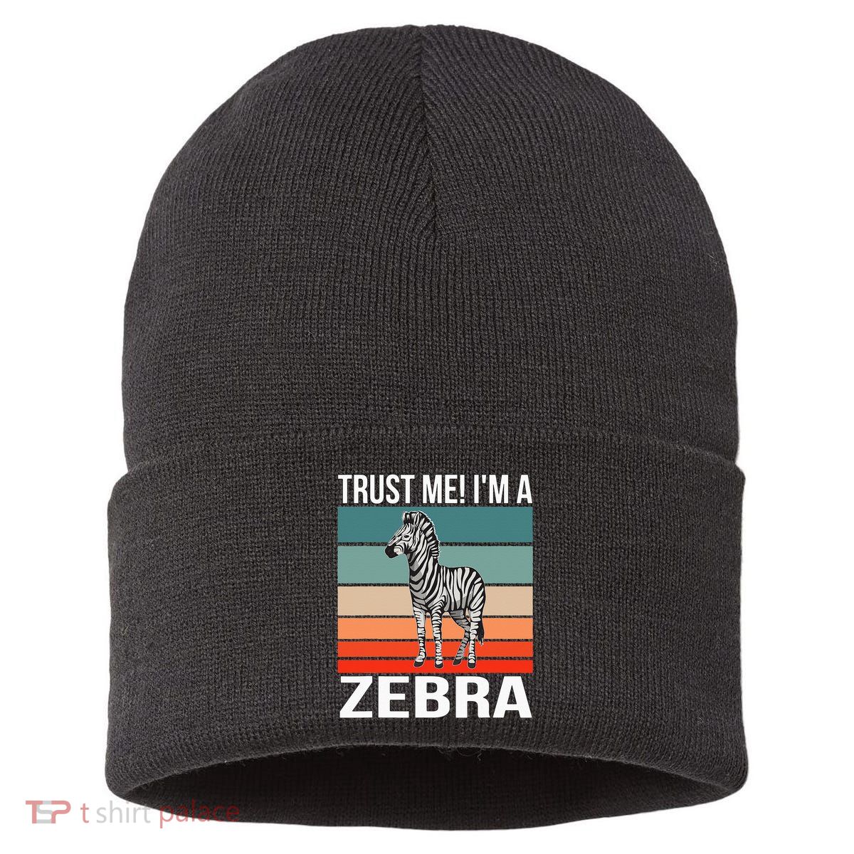 I'm a Zebra Halloween Safari Zoo Zebra Sustainable Knit Beanie