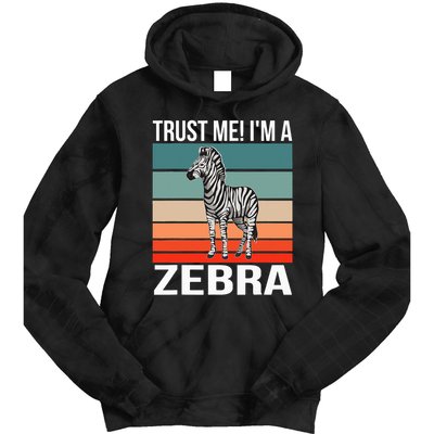 I'm a Zebra Halloween Safari Zoo Zebra Tie Dye Hoodie