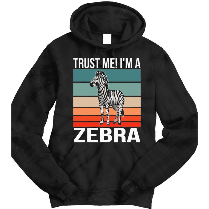 I'm a Zebra Halloween Safari Zoo Zebra Tie Dye Hoodie