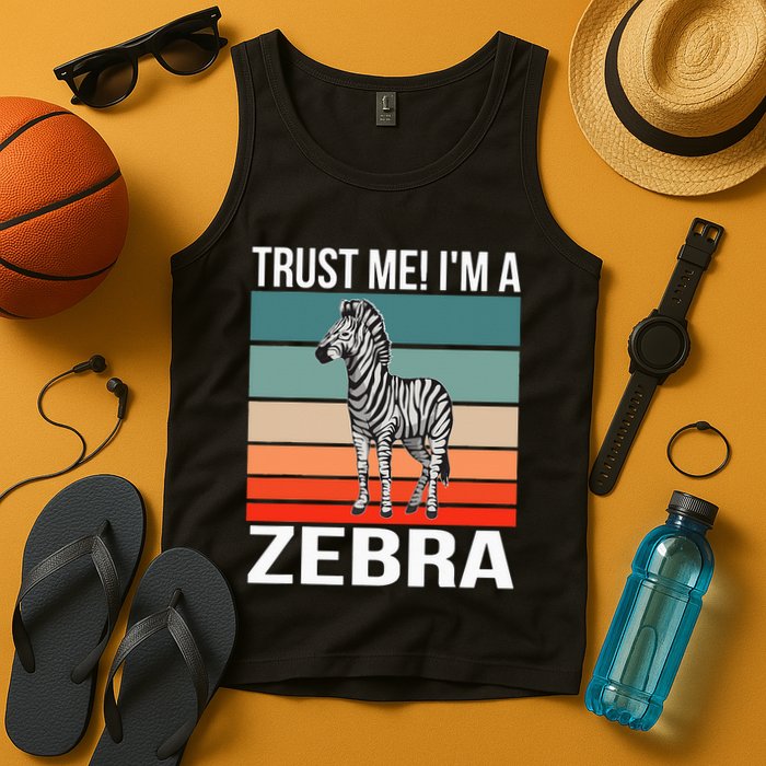 I'm a Zebra Halloween Safari Zoo Zebra Tank Top