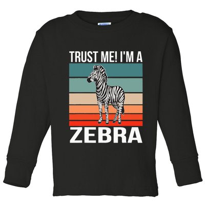 I'm a Zebra Halloween Safari Zoo Zebra Toddler Long Sleeve Shirt
