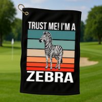 I'm a Zebra Halloween Safari Zoo Zebra Golf Towel