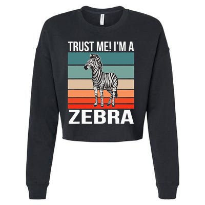 I'm a Zebra Halloween Safari Zoo Zebra Cropped Pullover Crew