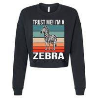 I'm a Zebra Halloween Safari Zoo Zebra Cropped Pullover Crew