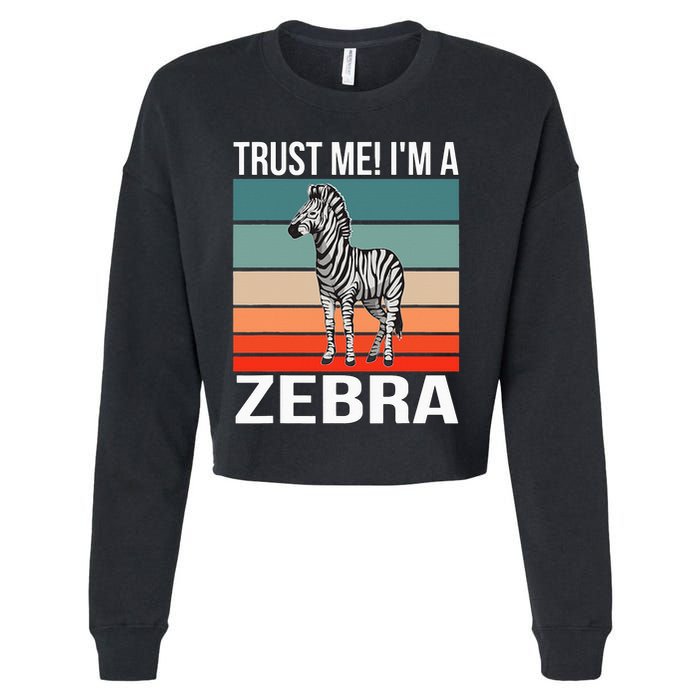 I'm a Zebra Halloween Safari Zoo Zebra Cropped Pullover Crew