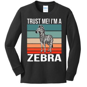 I'm a Zebra Halloween Safari Zoo Zebra Kids Long Sleeve Shirt