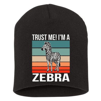 I'm a Zebra Halloween Safari Zoo Zebra Short Acrylic Beanie