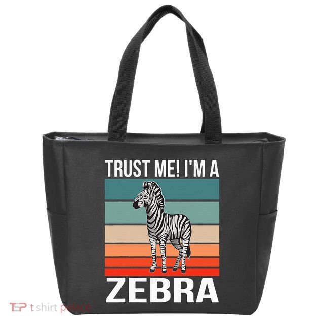 I'm a Zebra Halloween Safari Zoo Zebra Zip Tote Bag