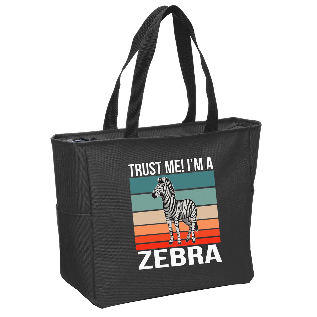 I'm a Zebra Halloween Safari Zoo Zebra Zip Tote Bag
