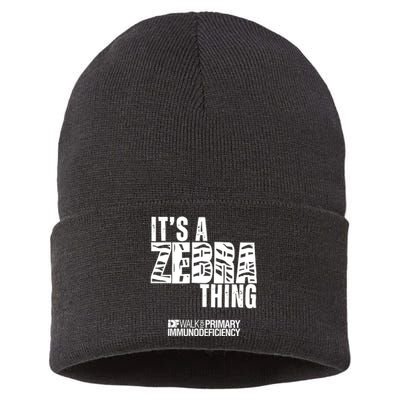 ItS A Zebra Thing Idf Walk For Primary Immunodeficiency Sustainable Knit Beanie