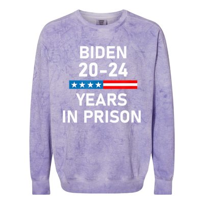 Impeach Biden 2024 Years In Prison Colorblast Crewneck Sweatshirt