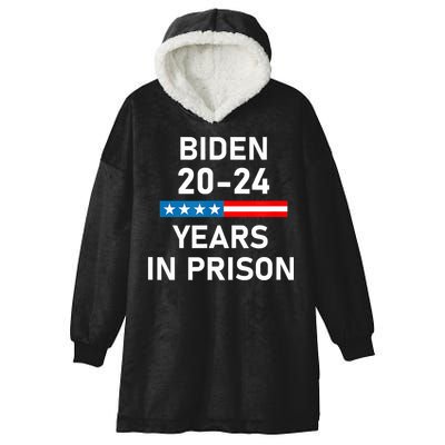 Impeach Biden 2024 Years In Prison Hooded Wearable Blanket
