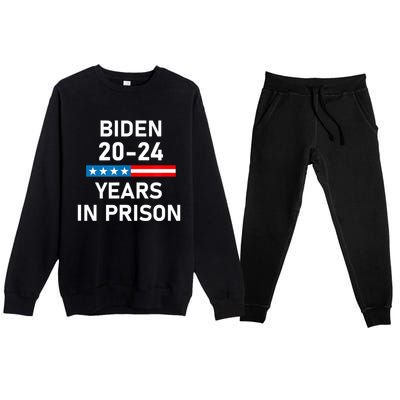 Impeach Biden 2024 Years In Prison Premium Crewneck Sweatsuit Set