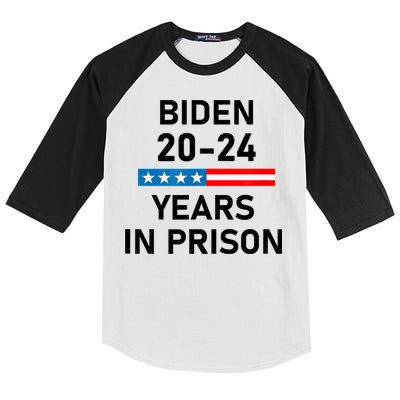 Impeach Biden 2024 Years In Prison Kids Colorblock Raglan Jersey