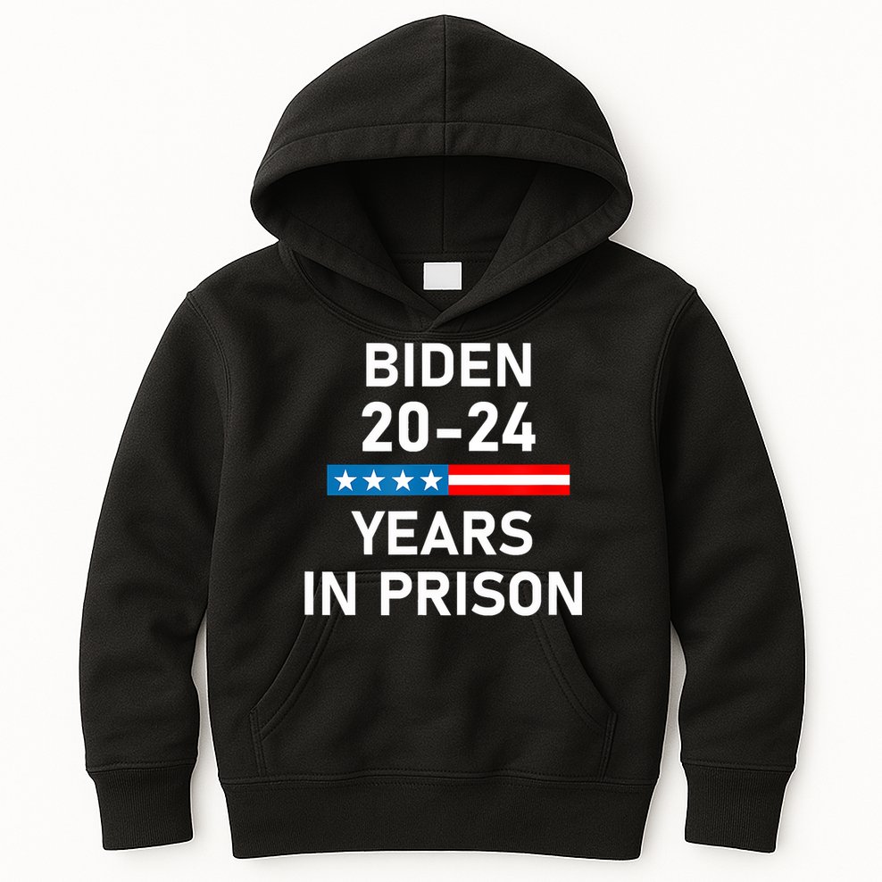 Impeach Biden 2024 Years In Prison Kids Hoodie