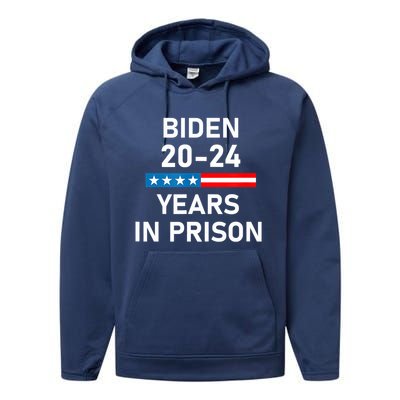 Impeach Biden 2024 Years In Prison Performance Fleece Hoodie