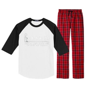 Ich Bin 20 Bitte Helfen Sie Mir üBer Die Strasse Raglan Sleeve Pajama Set