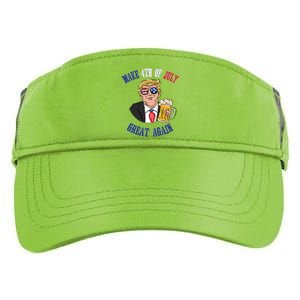 Ing Beer 4th Of July Great Gift Great Again Funny Trump Cool Gift Adult Drive Performance Visor