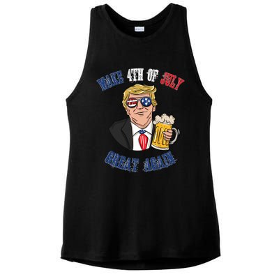 Ing Beer 4th Of July Great Gift Great Again Funny Trump Cool Gift Ladies PosiCharge Tri-Blend Wicking Tank