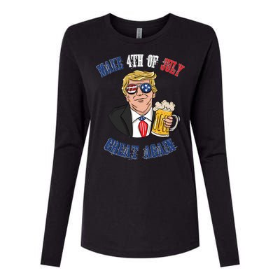 Ing Beer 4th Of July Great Gift Great Again Funny Trump Cool Gift Womens Cotton Relaxed Long Sleeve T-Shirt