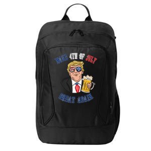 Ing Beer 4th Of July Great Gift Great Again Funny Trump Cool Gift City Backpack