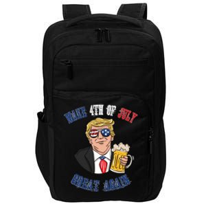 Ing Beer 4th Of July Great Gift Great Again Funny Trump Cool Gift Impact Tech Backpack