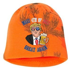 Ing Beer 4th Of July Great Gift Great Again Funny Trump Cool Gift Kati - Camo Knit Beanie