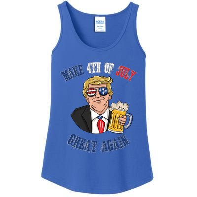 Ing Beer 4th Of July Great Gift Great Again Funny Trump Cool Gift Ladies Essential Tank