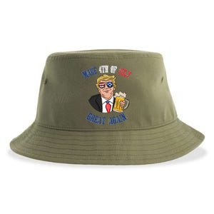 Ing Beer 4th Of July Great Gift Great Again Funny Trump Cool Gift Sustainable Bucket Hat