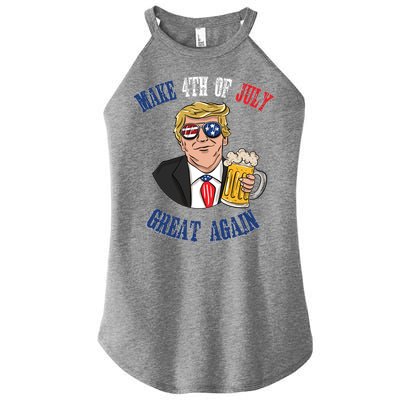 Ing Beer 4th Of July Great Gift Great Again Funny Trump Cool Gift Women's Perfect Tri Rocker Tank