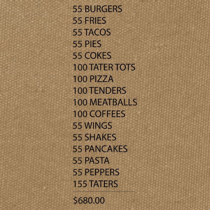 ITYSL Burgers 55 Fries I Think You Should Leave Cotton Canvas Backpack