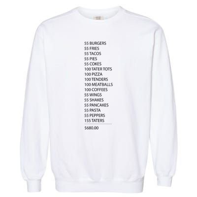 ITYSL Burgers 55 Fries I Think You Should Leave Garment-Dyed Sweatshirt