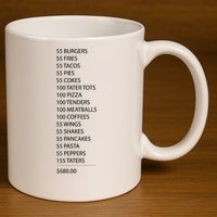 ITYSL Burgers 55 Fries I Think You Should Leave 11oz C Handle Ceramic Mug