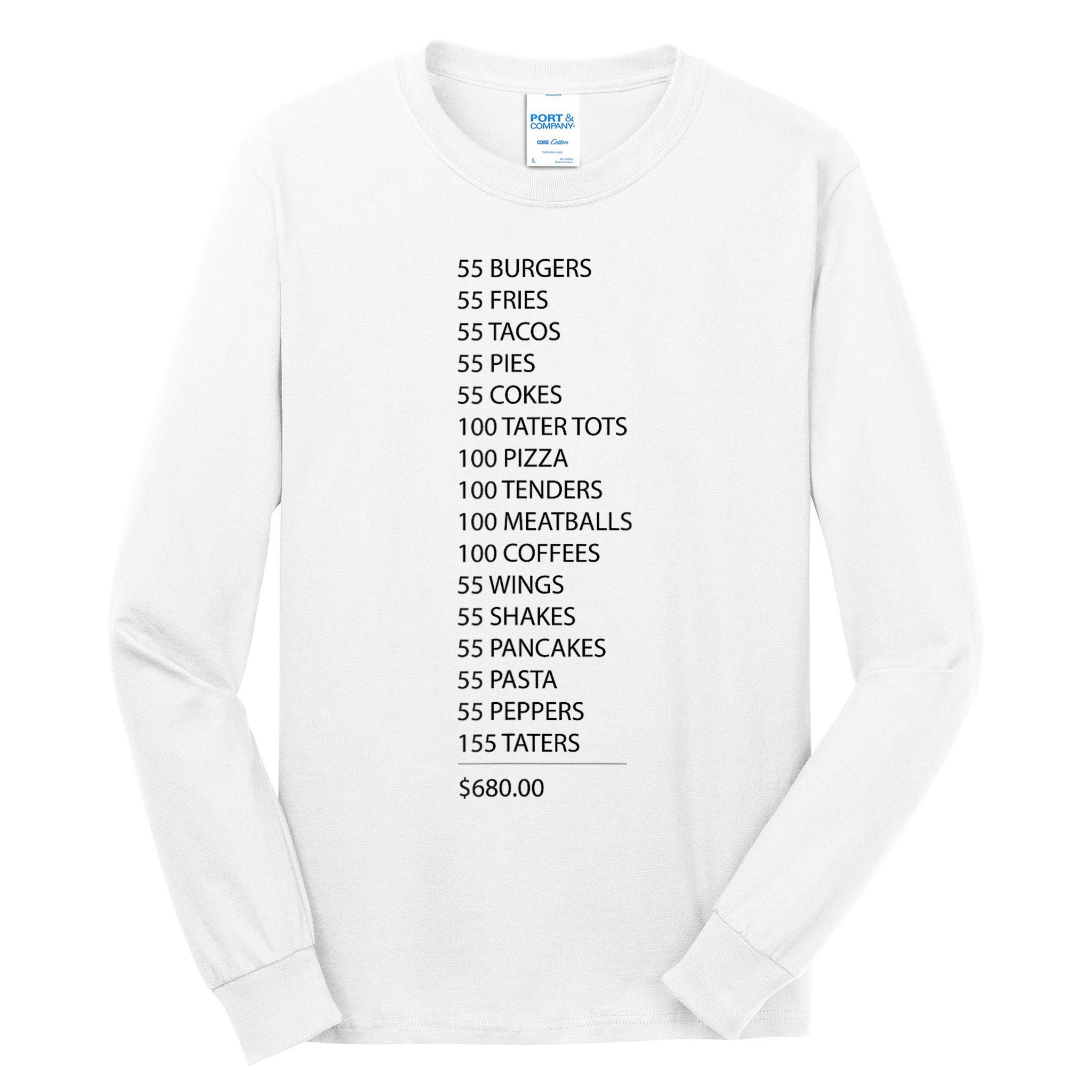 ITYSL Burgers 55 Fries I Think You Should Leave Tall Long Sleeve T-Shirt