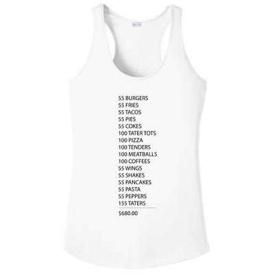 ITYSL Burgers 55 Fries I Think You Should Leave Ladies PosiCharge Competitor Racerback Tank