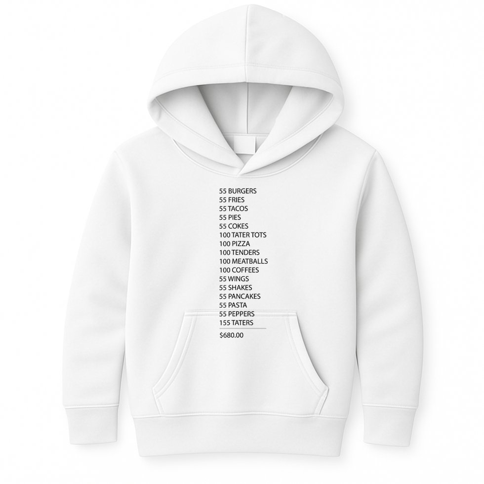 ITYSL Burgers 55 Fries I Think You Should Leave Kids Hoodie