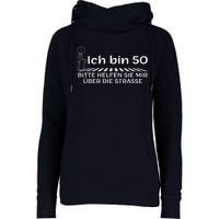 Ich Bin 50 Bitte Helfen Sie Mir üBer Die Strasse Womens Funnel Neck Pullover Hood