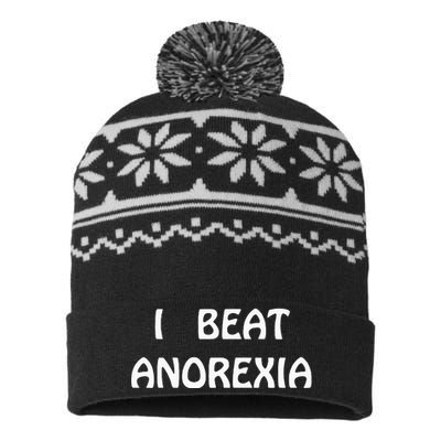 I Beat Anorexia USA-Made Snowflake Beanie