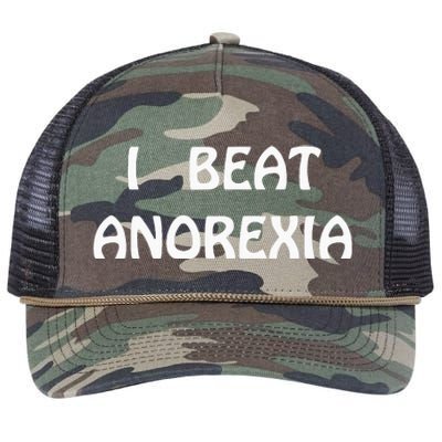 I Beat Anorexia Retro Rope Trucker Hat Cap