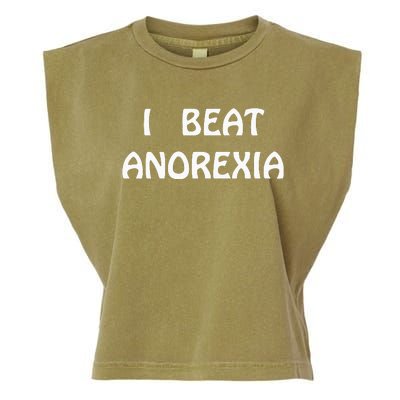 I Beat Anorexia Garment-Dyed Women's Muscle Tee