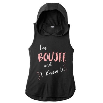 IM Boujee And I Know It Ladies PosiCharge Tri-Blend Wicking Draft Hoodie Tank