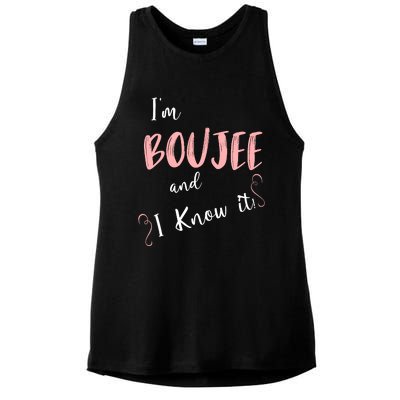 IM Boujee And I Know It Ladies PosiCharge Tri-Blend Wicking Tank