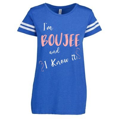 IM Boujee And I Know It Enza Ladies Jersey Football T-Shirt