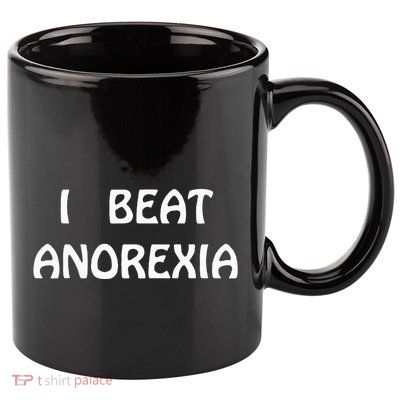 I Beat Anorexia 11oz C Handle Ceramic Mug